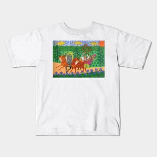 ukrainian wedding 1966 - Maria Primachenko Kids T-Shirt